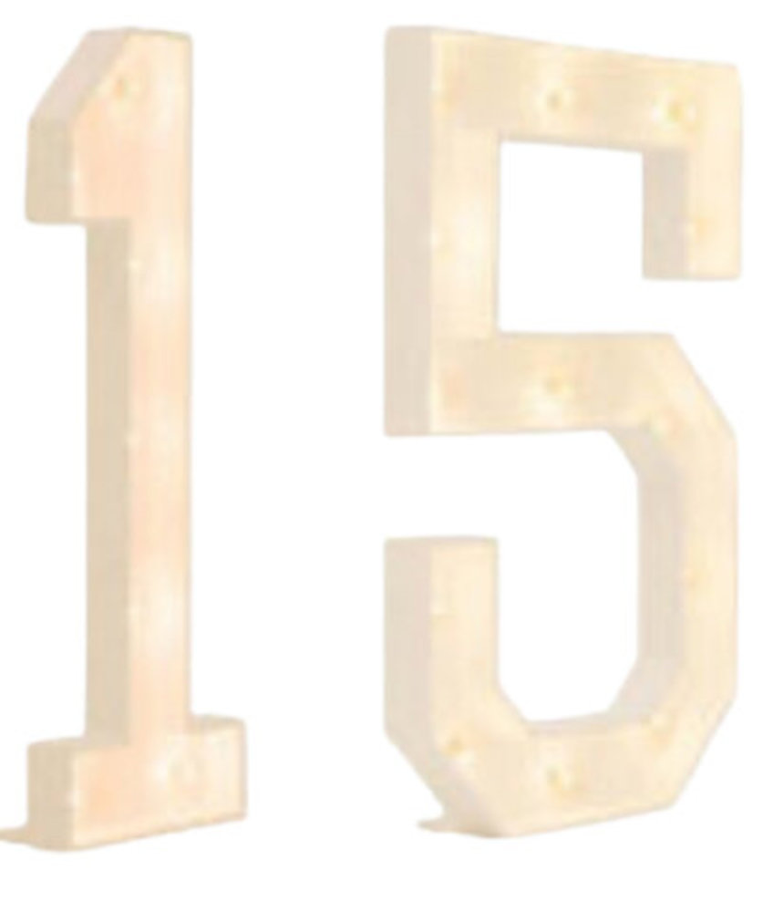 "15" Marquee Numbers