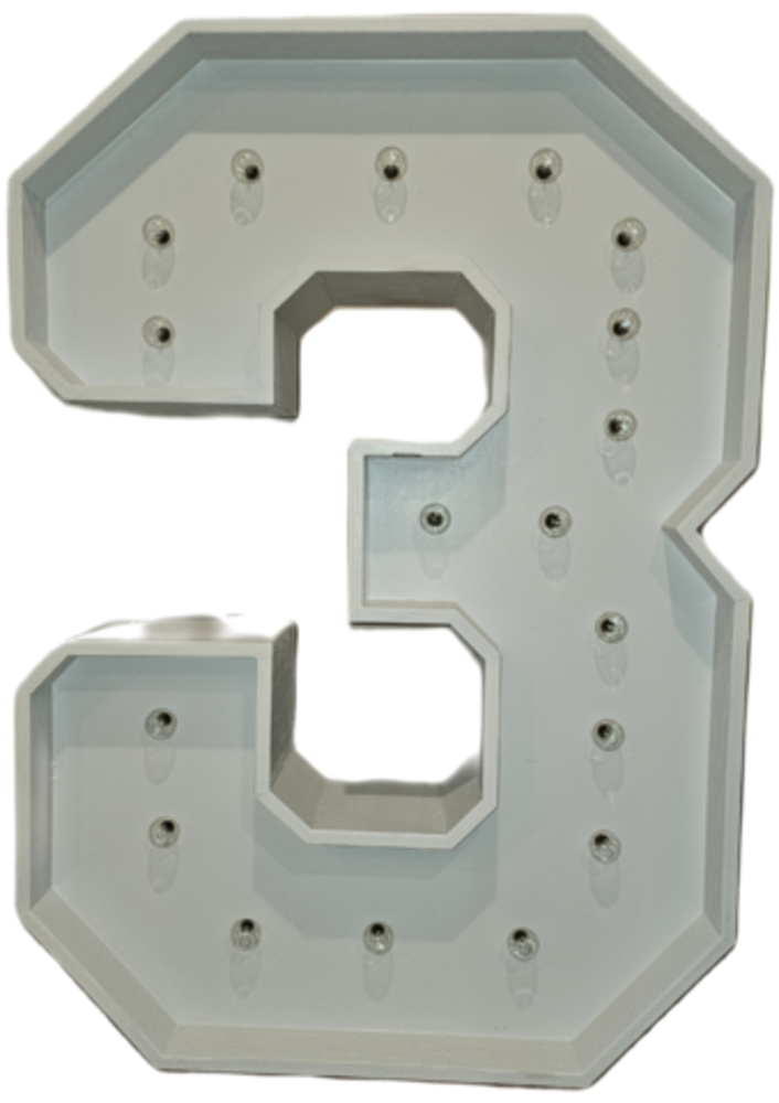"3" 4ft Marquee Number